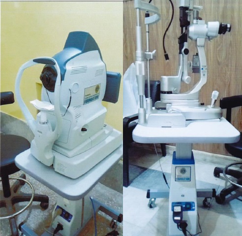 Photo of photocoagulator/Photo of ophthalmoscope 