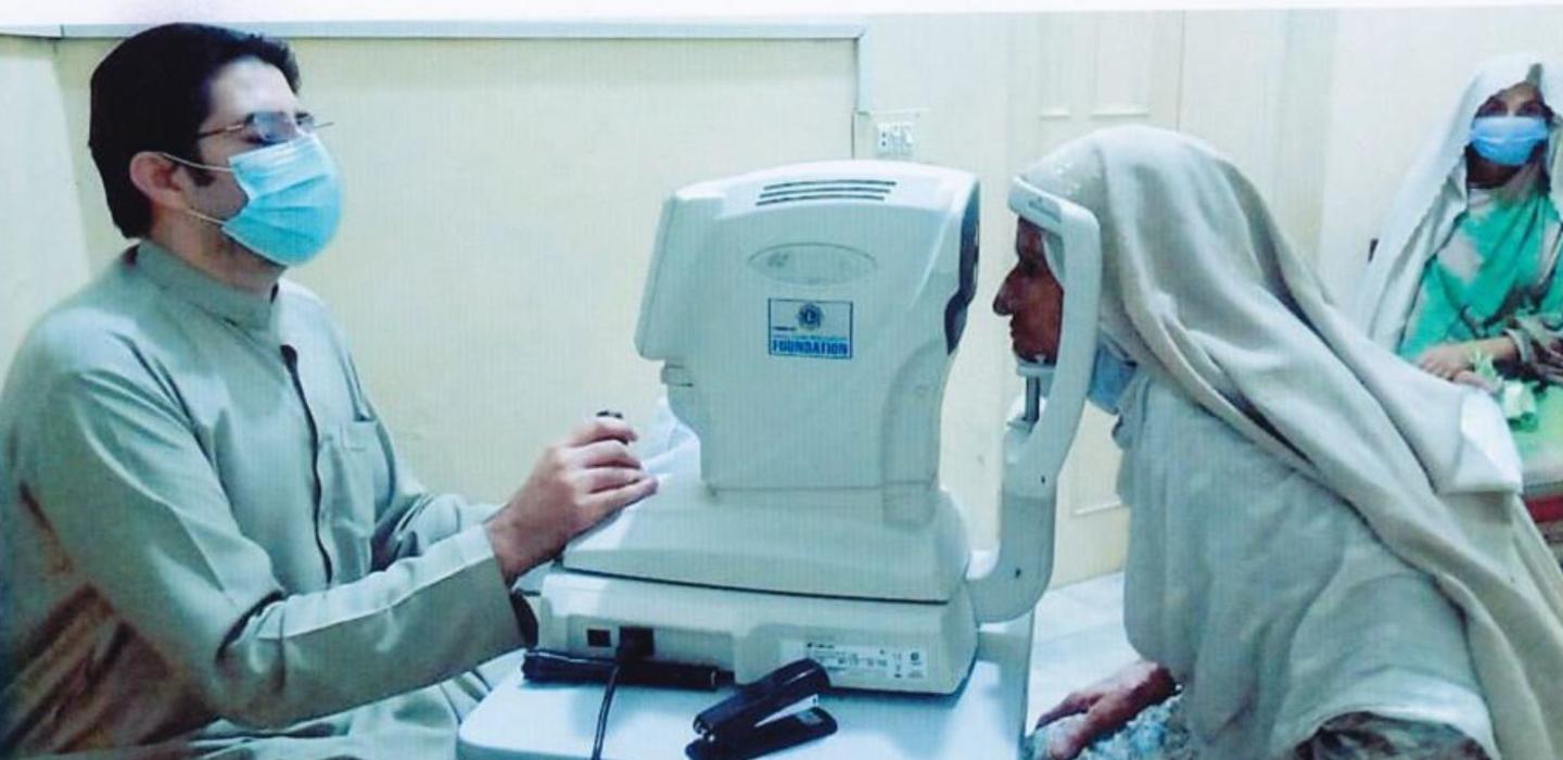 Photo of a vision exam